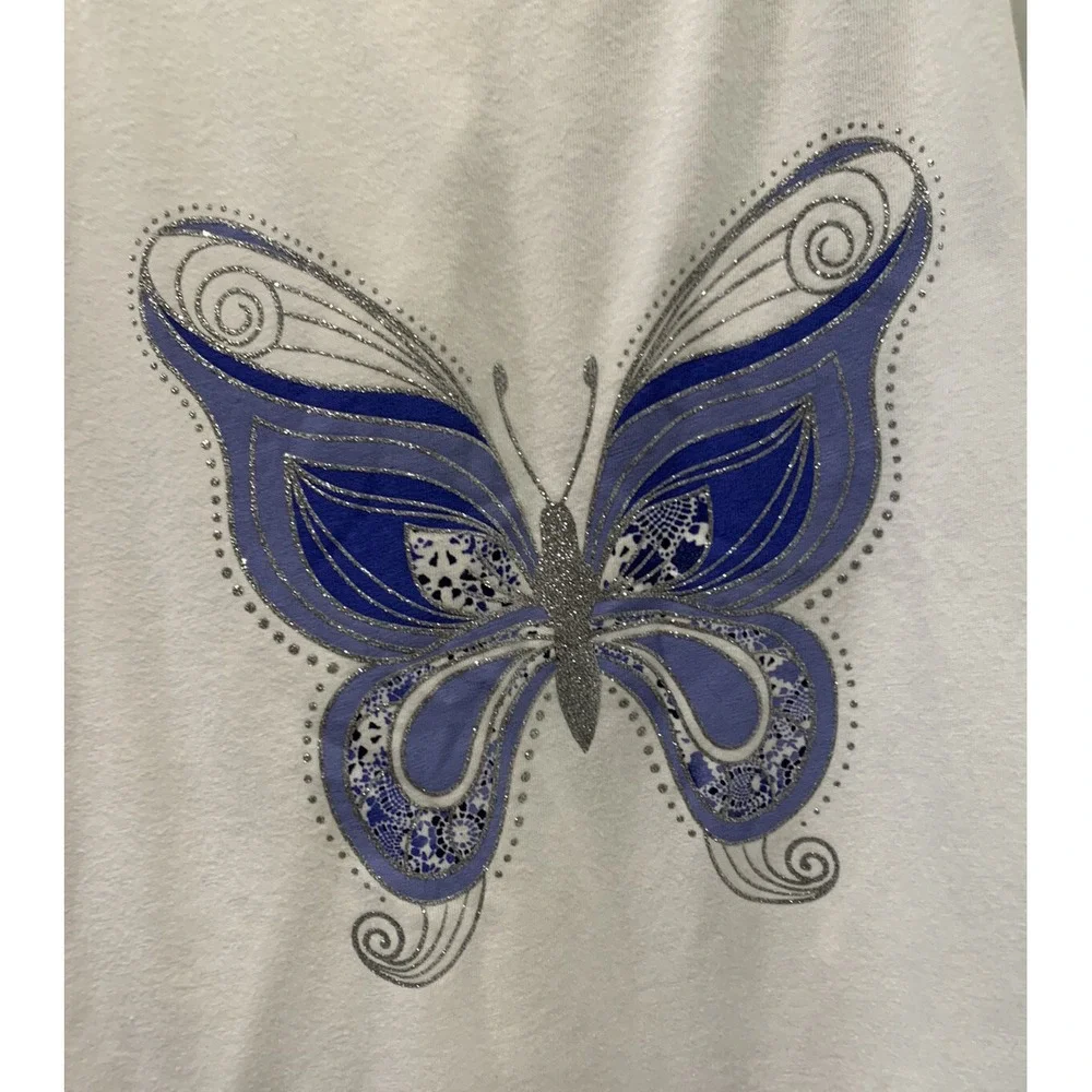 Girls Childrens Place Purple Butterfly‎ Tank Top size Large (10/12)